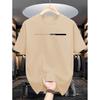 Mens Casual Short Sleeve Round Neck T-Shirt With Letter Print Loose Fit Cotton Tee