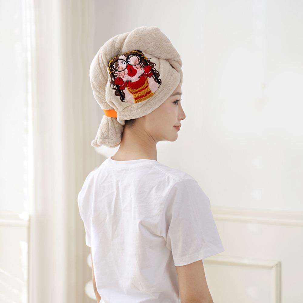Coral Velvet Bath Hats Quick Drying Quick Drying Cap Comfortable Dry Hair Cap Hair Care