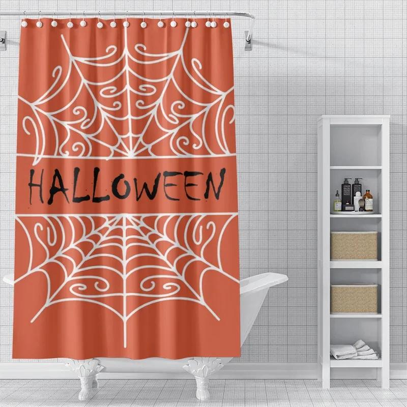 Home shower curtains for bathroom waterproof fabric Modern Nordic style Living Room curtain Halloween Autumn Pumpkin decoration