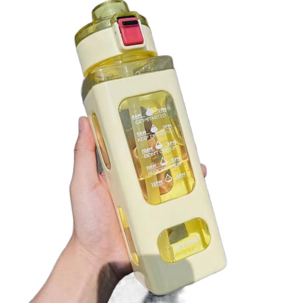 Anti-Fall Design Sports Water Bottle High-capacity Water Bottle Ins Style Plastic Cups
