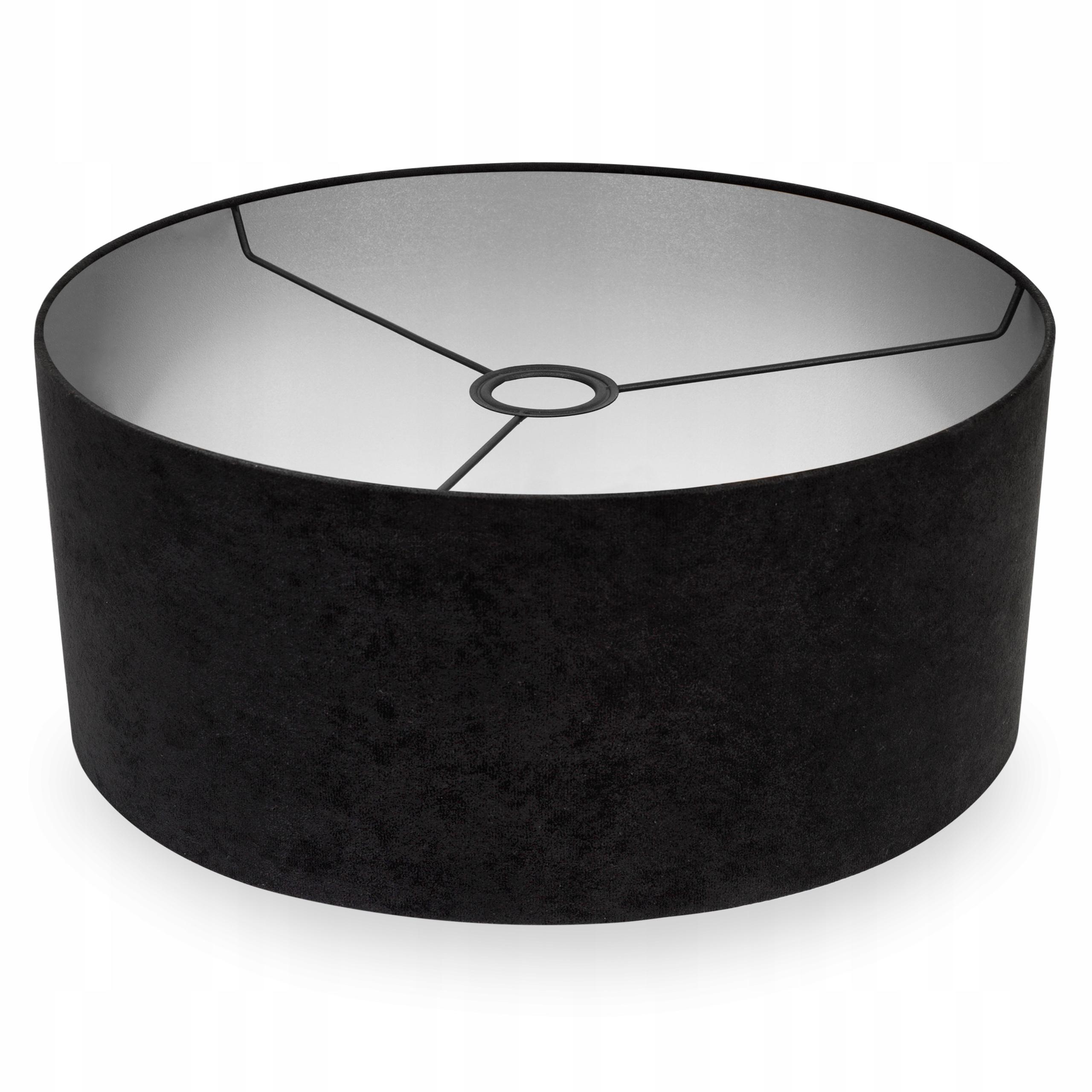 MODERN SILVER VELVET LAMPSHADE 44 cm