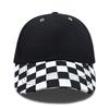 Casquette de Baseball Classique Garçons Filles Mode Réglable à Visière Noir Blanc à Carreaux Hip Hop Extérieur Protection Solaire Sport Casquette Enfant