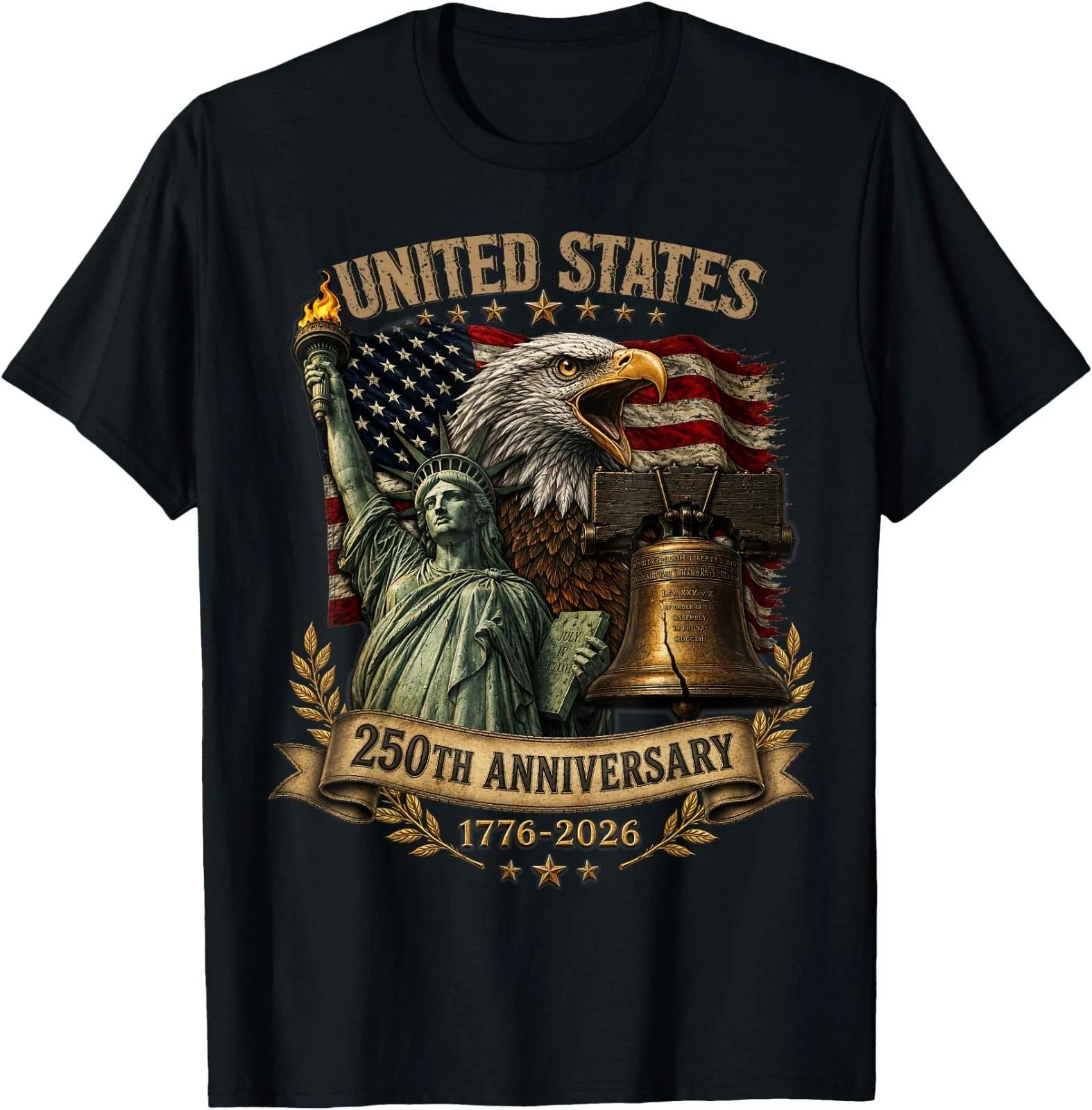 250th Anniversary USA Flag Freedom 4th of July Patriotic T-Shirt 3XL