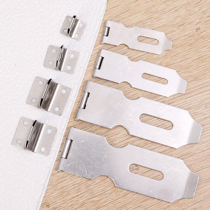 Kłódka ze stali nierdzewnej z zamkiem na drzwi, zabezpieczenie przed kradzieżą, zasuwka, klamra, okucie odporne na włamanie do bramy drewnianej, akcesoria gospodarstwa domowego