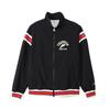 Champion Casual Long Sleeve Ribbed Jacket with Graphic Logo Men's Warm-Up Print, Black, C3-B607