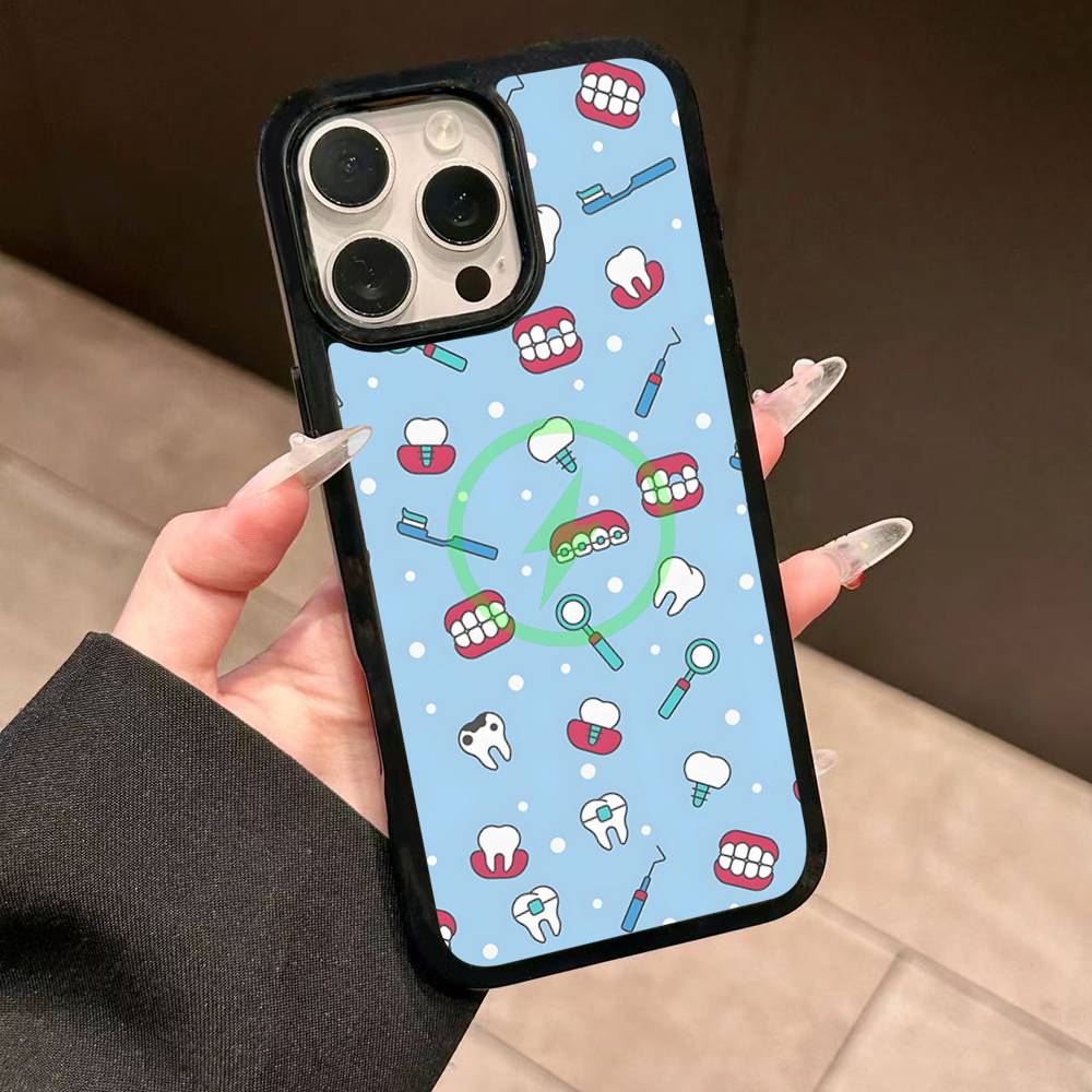 

The Dentist Tooth For Magesafe Magnetic Wireless Charge Case For IPhone 17 16 11 12 13 14 15 Pro Max Plus iPhone 13 pro