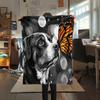 1PC Watercolor Pet Art Print Flannel Blanket, High quality All Seasons, Home Decor, Warmth and Comfort, Perfect for Christmas Gifts
