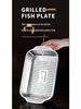 Stainless Steel Rectangular Grilled Fish Pan for Induction Cookers