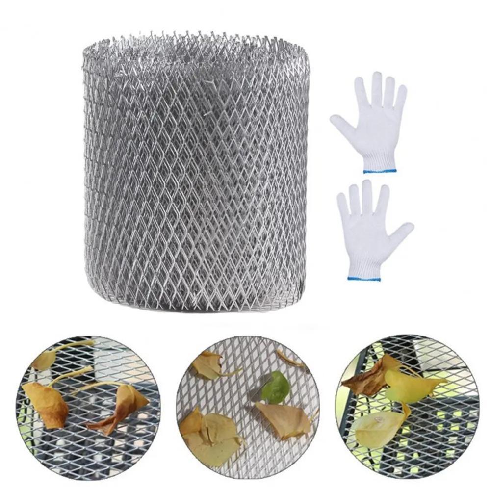 1pc 12.7cm/15cm Aluminum Gutter Eaves Mesh For Protection Net Anti- For Leaf Net Cover Gutter Filter Guard