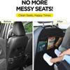 Car rear seat storage case with 3 storage pockets, oversized waterproof rear seat protector, dust, mud and scratch resistant