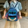 Funny Cartoon Blue Monster Styling Backpack New Personality Out of the Street Storage Cute Bag