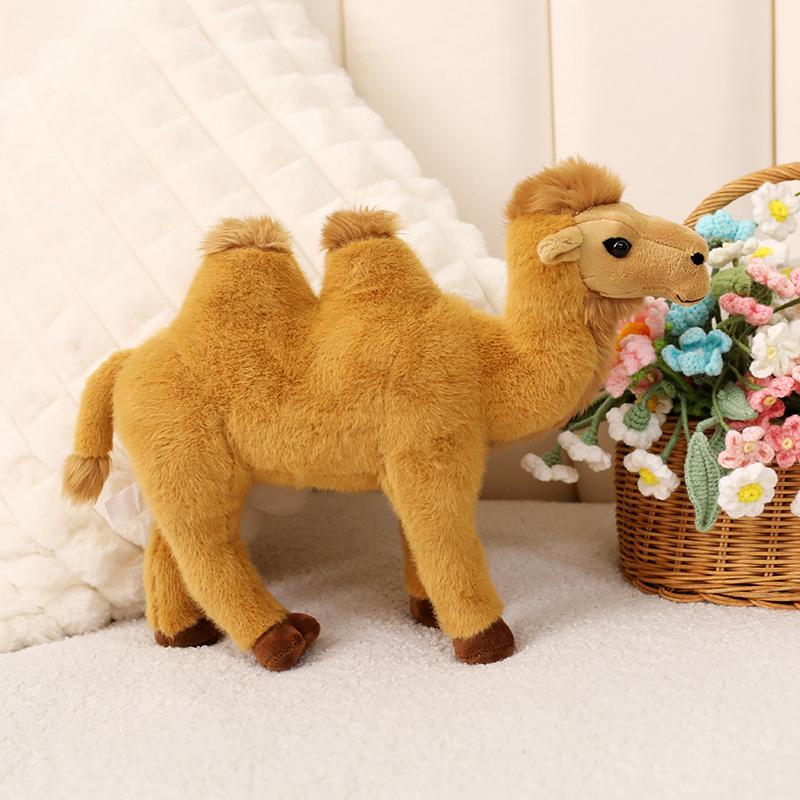30 cm Simulation stehendes Kamel Plüschtiere Weiche gefüllte stereoskopische Kamelspielzeuge für Kinder Kreative Dekoration für Bücherregal/Auto Lustiges Geschenk