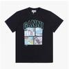 Ganni Bear Comic Teddy Logo Women S Short Sleeve Tee A1050070 252