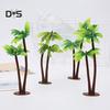 Blooming Bouquet Plastic Artificial Plant Mini Coconut Tree Wedding Party Cake Decorating Tool
