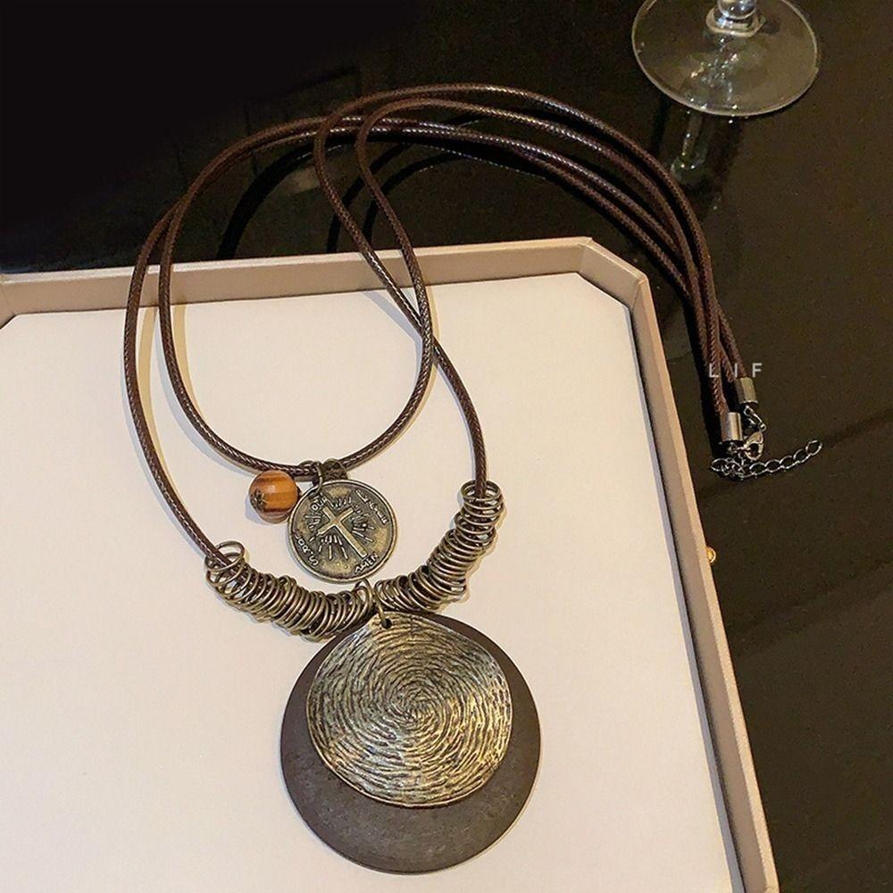 

Етнічний стиль Дерев яні Довгі Намиста з Китицями Оригінальне Намисто Модна Світрова Ланцюжка B