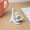 3D Printed Licking Butt Cat Figurine, Funny Black White Kitten Statue, Animal Sculpture Desktop Decoration for Home Office Bookshelf