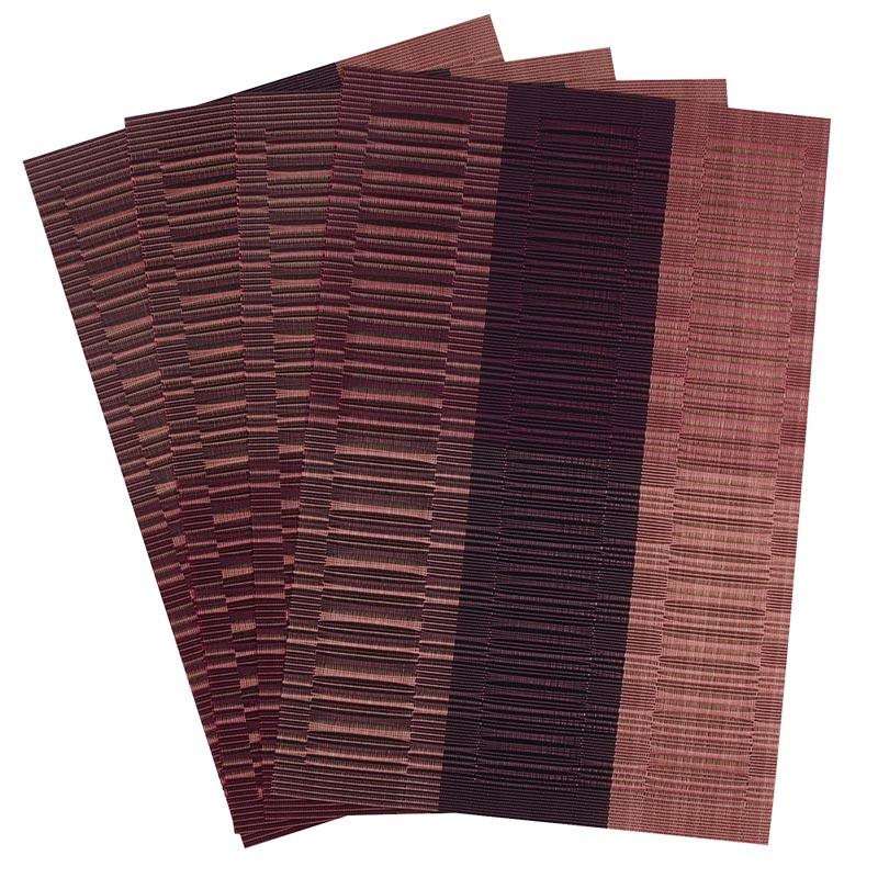 Set of 4 PVC Washable Placemats for Dining Table Mat Non-slip Placemat Set In Kitchen Accessories Cup Coaster Wine Pad