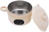 470ml Portable Stainless Steel Food Warmer, Wireless Electric Heated Lunch Box with Spoon & Fork, Cream