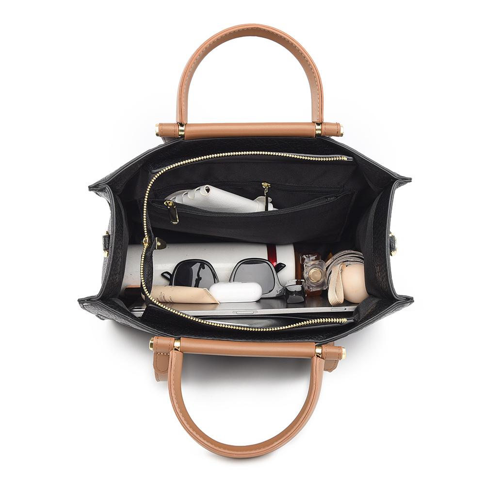Tote Bag European And American Fashion Embossed Large Bag Simple High-end Commuter Bag