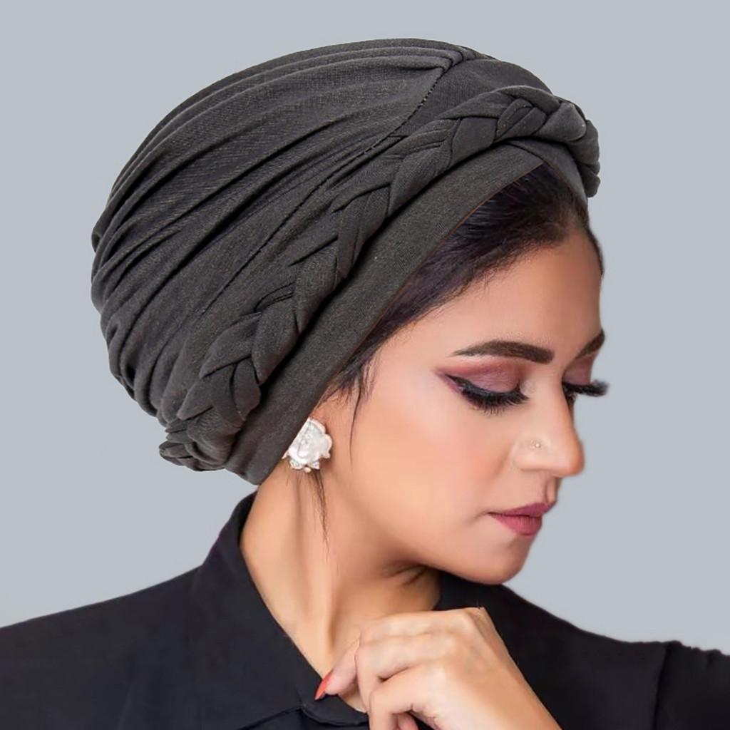 Polyester Crossfront Headscarf For Women With Warmth And Casual Style