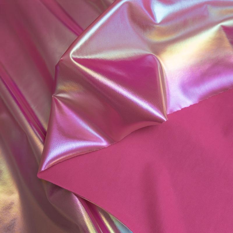 100cm Iridescent Stretch Nylon Fabric 4-Way Spandex Blend for DIY Sewing Slip Dress Stage Costumes Photography Background