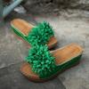 Thick Soled Wedge Heeled Women'S Slippers Fashionable And Casual Flower Shaped Dad Sandals For Women Women'S Heel Sandal Heeled