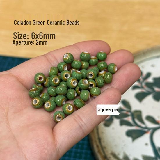 Blue Stone Clay Beads & Accessories Set: Wood & Ceramic Charms for Jewelry Making