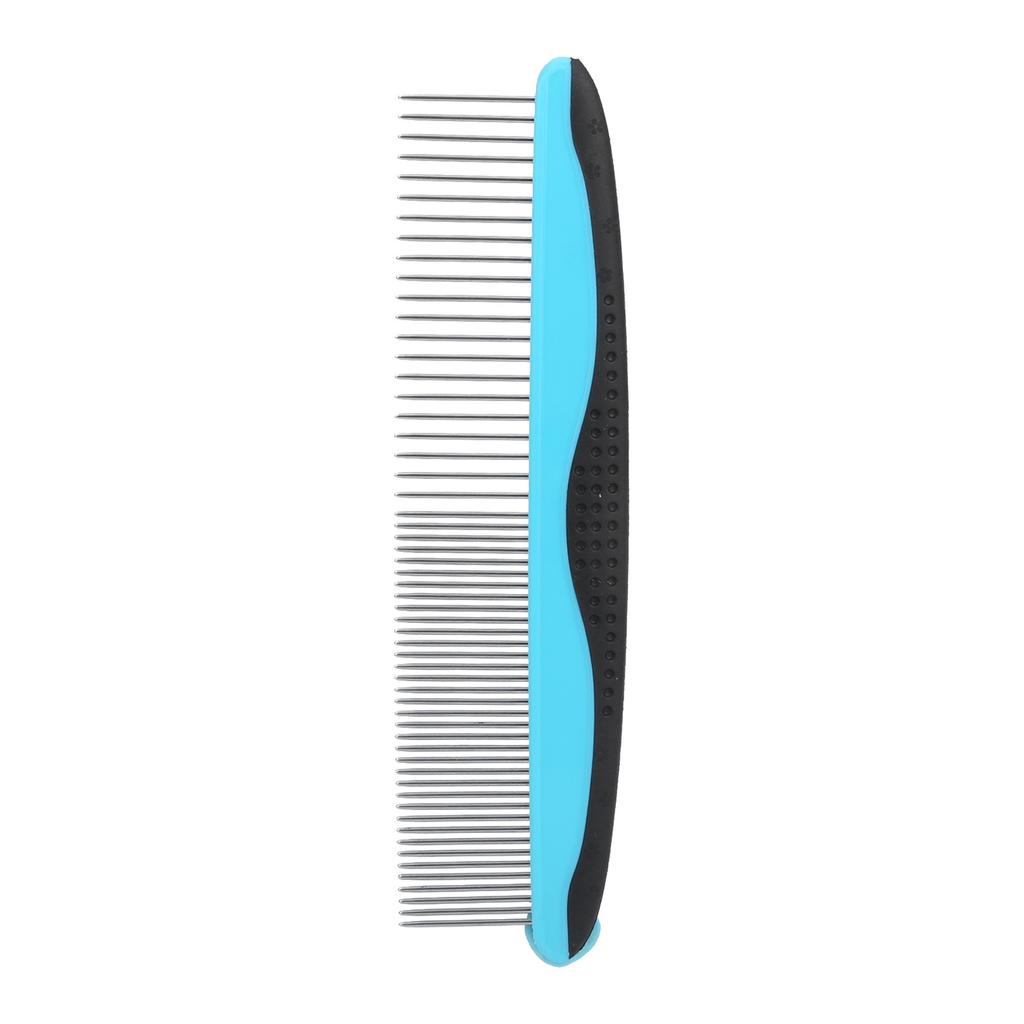 Pet Comb Stainless Smooth Steel Needle Dogs Puppy Hair Comb Remove Knots Tangles(BlueRow Comb )