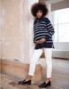 Pullover Sweater Zip Cotton Maternity Sweater EVELINA [Serafin] Women's
