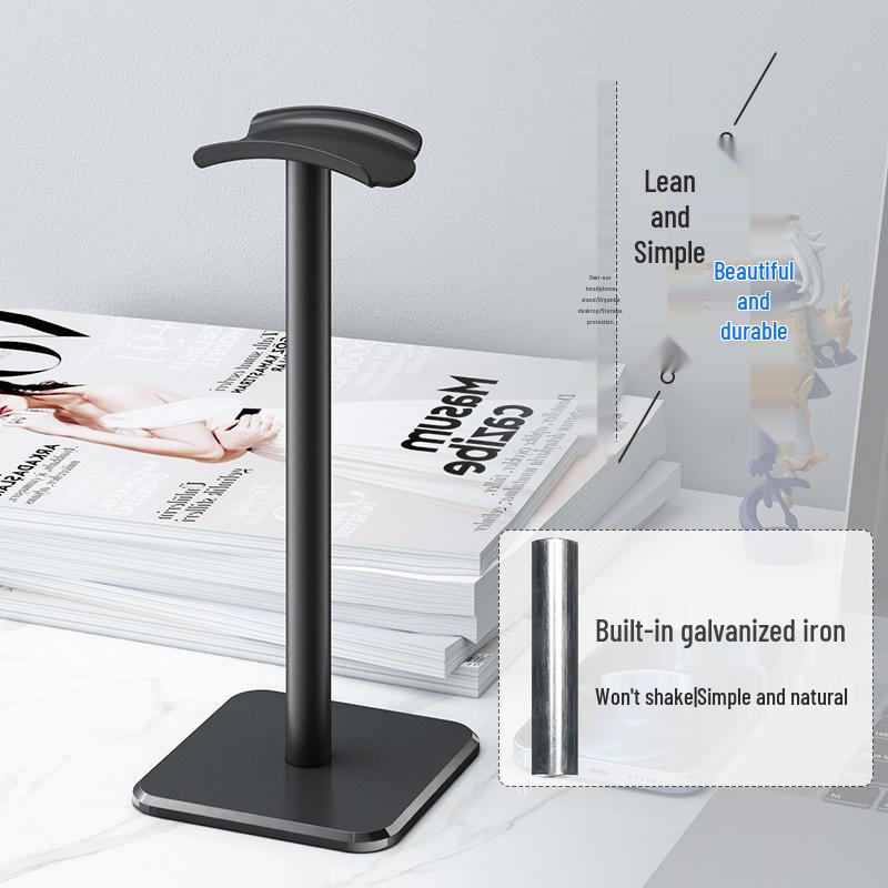 Aluminum Headphone Stand with Counterweight - Over-Ear Desktop Hanger for Gaming Headsets