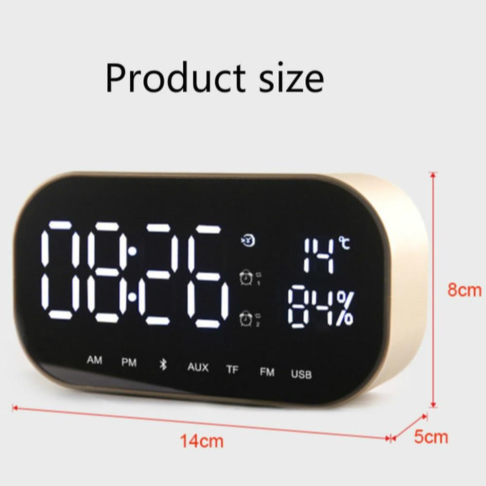 S2 Alarm Clock Audio Wireless Bluetooth Subwoofer New Creative Bedside Speaker Stereo