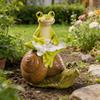Practical Frogs Sculpture Functioning As Ornament and Garden Decoration for Stylish Home and Garden Enhancement
