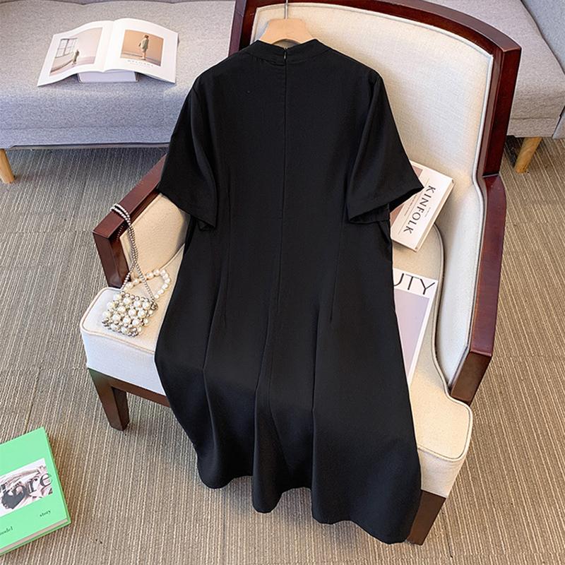 2XL~6XL Women Dress Plus Size Fat Dress Women's Cheongsam Skirt Loose Dress