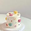 Söt Simulerad Tårtmodell Födelsedagstårta Form Butiksmonter Display Provdekoration Festbordsdekorationer Konstfotografering Rekvisita