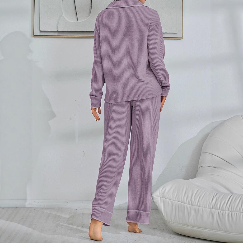 Women's Autumn/Winter Casual Pajama Set - Fashionable, Comfortable, Long Sleeve & Pants