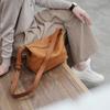 Spring/summer Light and Retro Genuine Leather One-shoulder Dumpling  Large Capacity Soft Leather Oblique Span Bag Women's Wide Shoulder Belt Casually