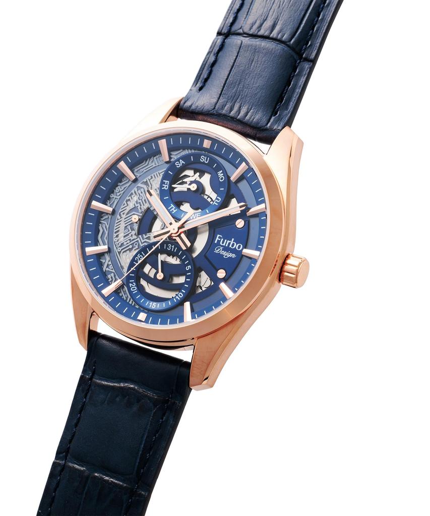 Ceas Negru [Fulbo Design] NF05W-PGNV pentru Bărbați