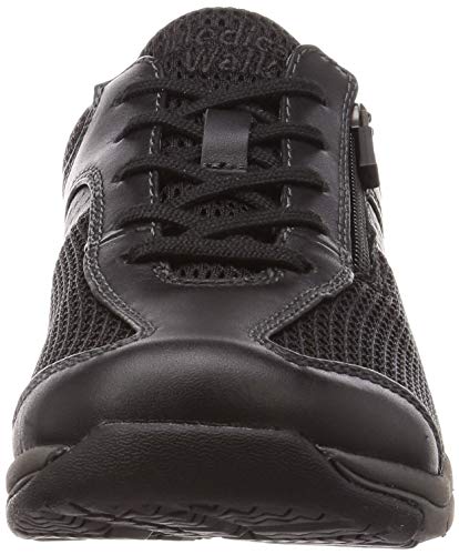 ASAHI Medical Walk Walking Shoes, Zipper, Medical Walk MS-L, Women's, Black, Size 24.0 cm, 4E