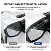 2 Stück Auto Seitenrückspiegel Schutzabdeckung Regen Augenbrauen Abdeckungen Aufkleber für Land Rover Emblem Freelander 3 SVR L320 L330 Defender Range Rover Evoque