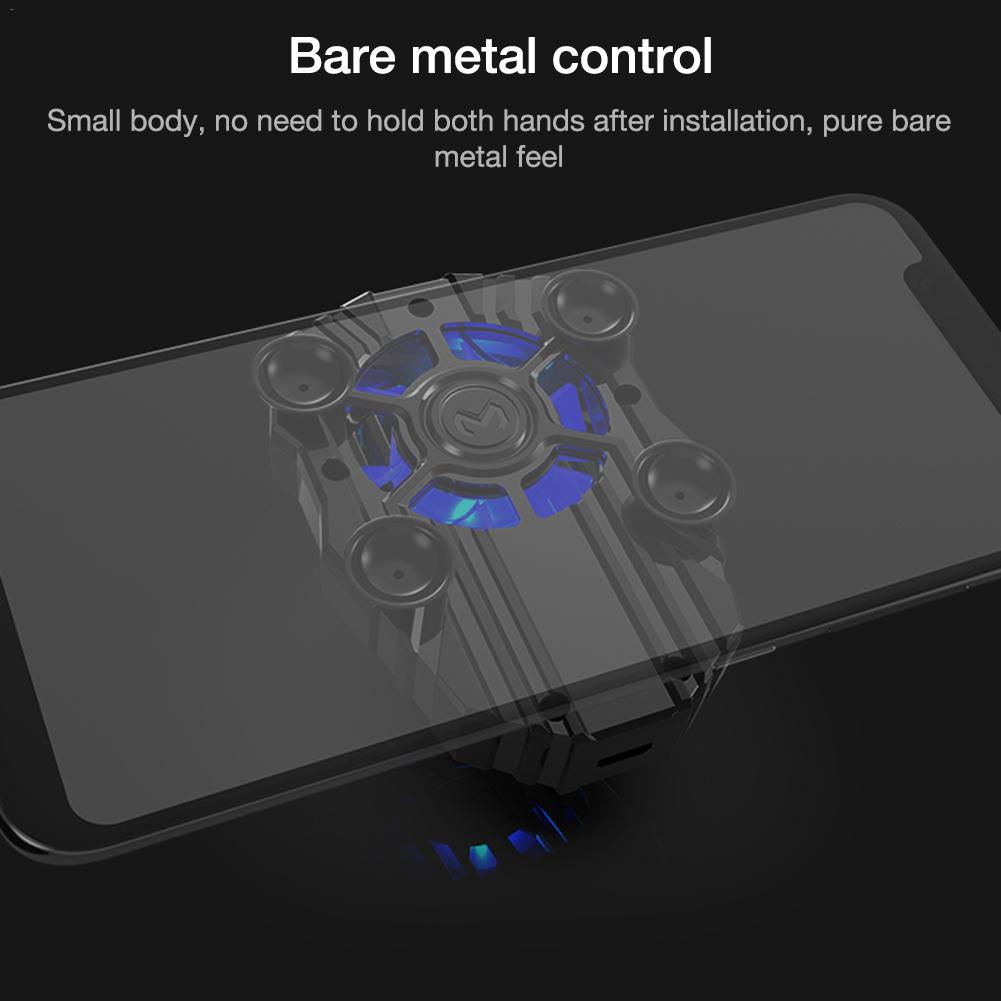 FL01 Mini Radiator Cold Wind Handle Fan for PUGB Mobile Phone Cooler Controller LED Light Cooling