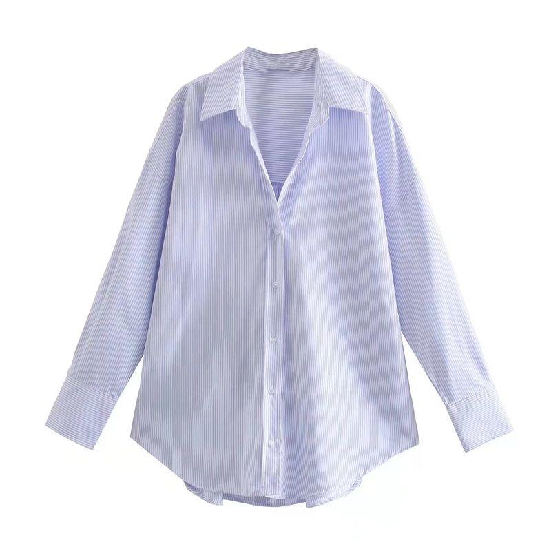 Fashion Spring Basic Style Long Sleeves Shirt Poplin