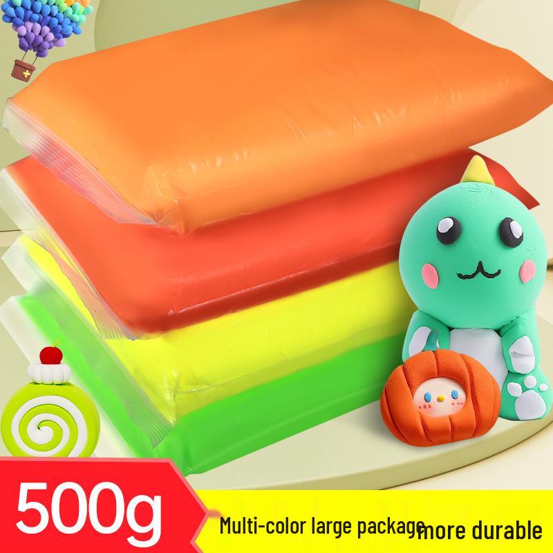 

24-Color White Children s Modeling Clay 500g - Playdough Refill for Toddlers (Red, Clear, and More) White 100g