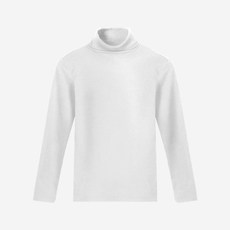 Men's Plush Thickened Autumn Top: Medium/High Collar, Warm Slim Fit, Long-Sleeve Base Layer