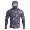 Men's Casual Raglan Sleeve Hoodie Long Sleeve Sun Protection Shirt Camouflage Print Outdoor Lightweight Breathable Quick Dry