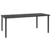 Day and Night - Day and Night Anthracite Gray Steel Garden Dining Table 190x90x74 Cm