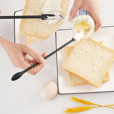1/3/4Pcs Lengthen Mini Soft Jar Cake Cream Jam Scrapers Silicone Makeup Spatulas Butter Knife Kitchen Tools Accessories