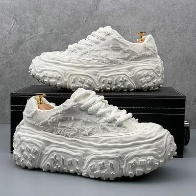 Zapatillas Deportivas Casuales Gruesas con Suela de Neumático, Moda Retro Trendy, Nuevas para Hombre Primavera/Verano 2025, Elevadoras de Altura, para Pareja