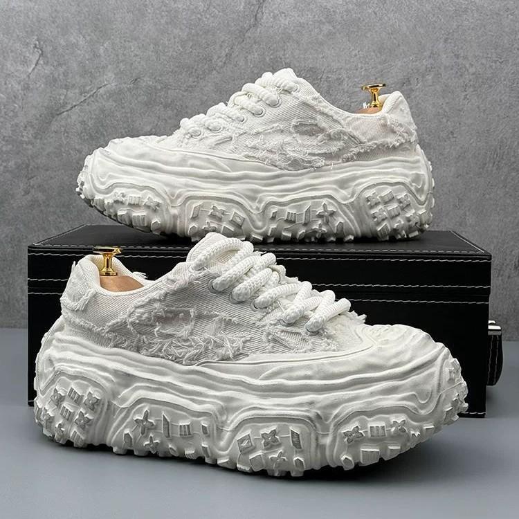 Fashion Men's 2025 Spring/Summer New Fashionable Retro Trendy Tire Bottom Casual Thick Bottom Height Raising Couple Sports Shoes