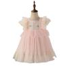 Girls Spring Autumn Princess Dress With Ruffles And Tulle Elegant Birthday Party Gown For Kids Children Clothing