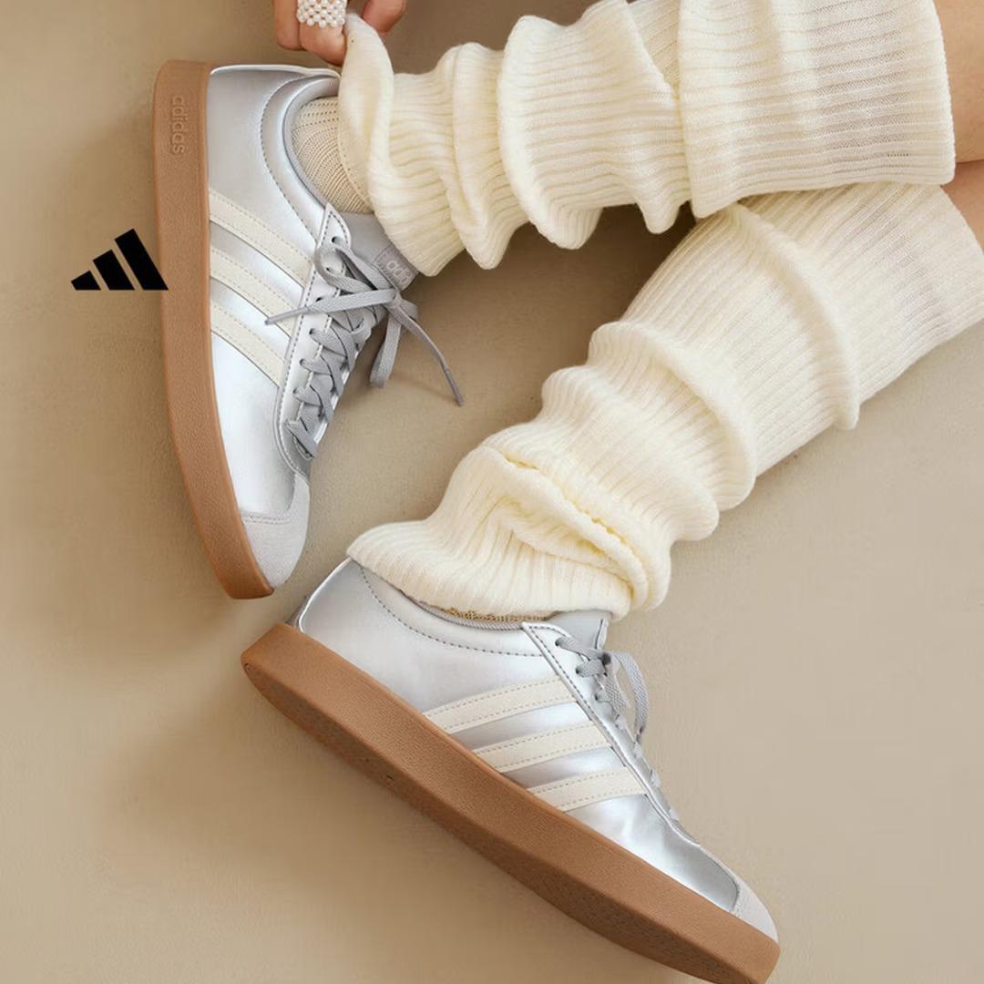 Adidas  T Head Shoes  VL COURT BASE Casual Sneakers Training Shoes for Women Adidas JQ3048 36 серебряный